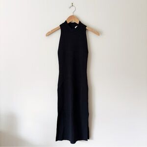 Abercrombie & Fitch Ribbed Mockneck Sweater Midi Dress